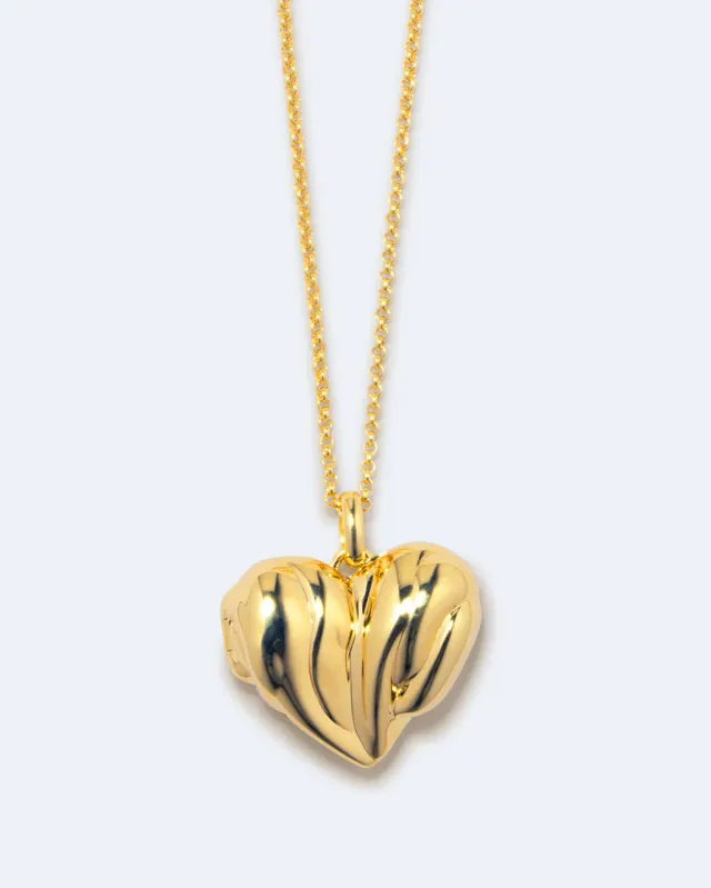 Completedworks Heart Locket collier médaillon vermeil or