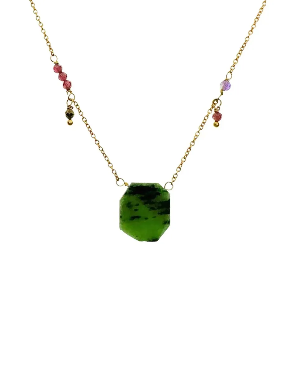 Le Fourbi de Capucine FDC452 collier serpentine laiton doré