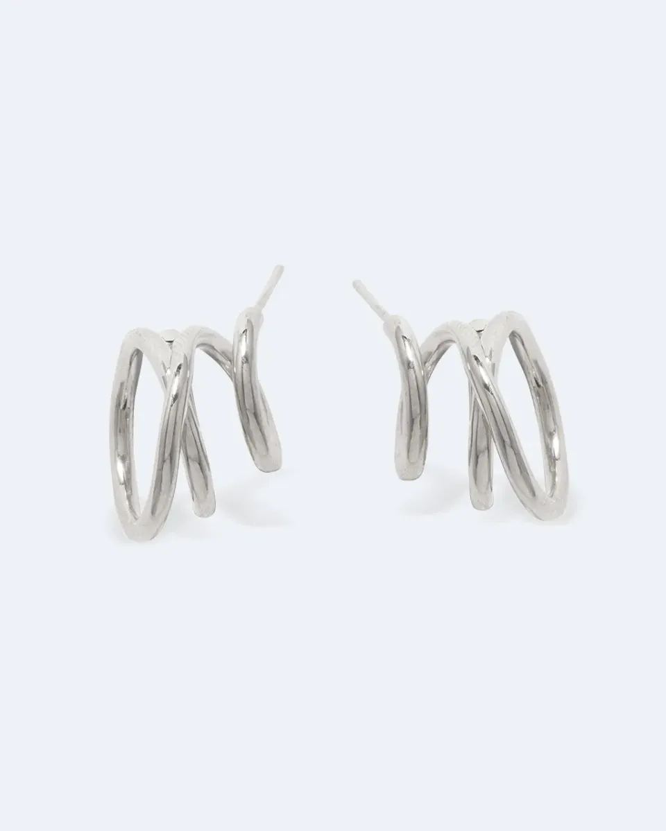 Completedworks Flow boucles d'oreilles argent recyclé