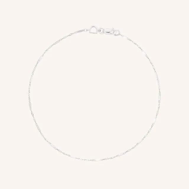 Astrid & Miyu Story Chain bracelet cheville or blanc