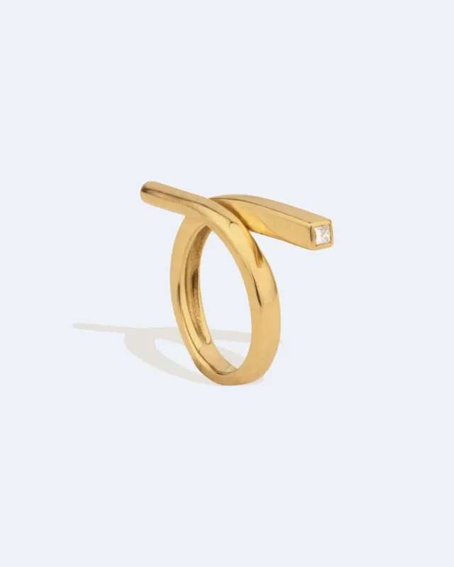 Completedworks Flight bague diamant or jaune 18ct