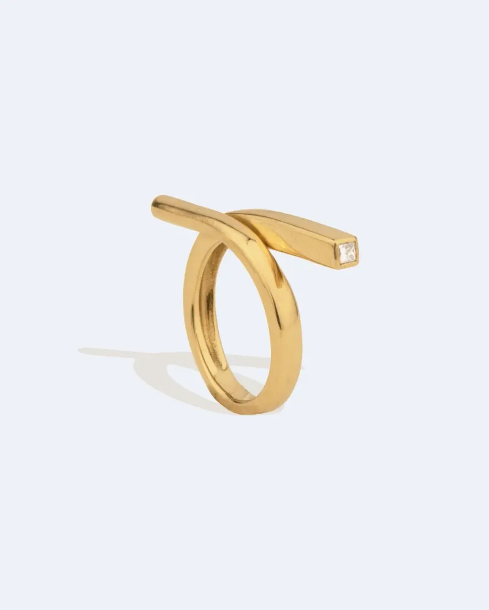 Completedworks Flight bague diamant or jaune 18ct