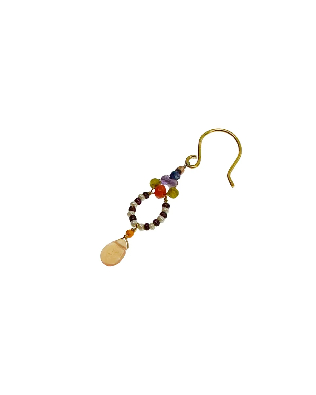 Le Fourbi de Capucine FDC200 boucles d'oreille pierre de lune rose