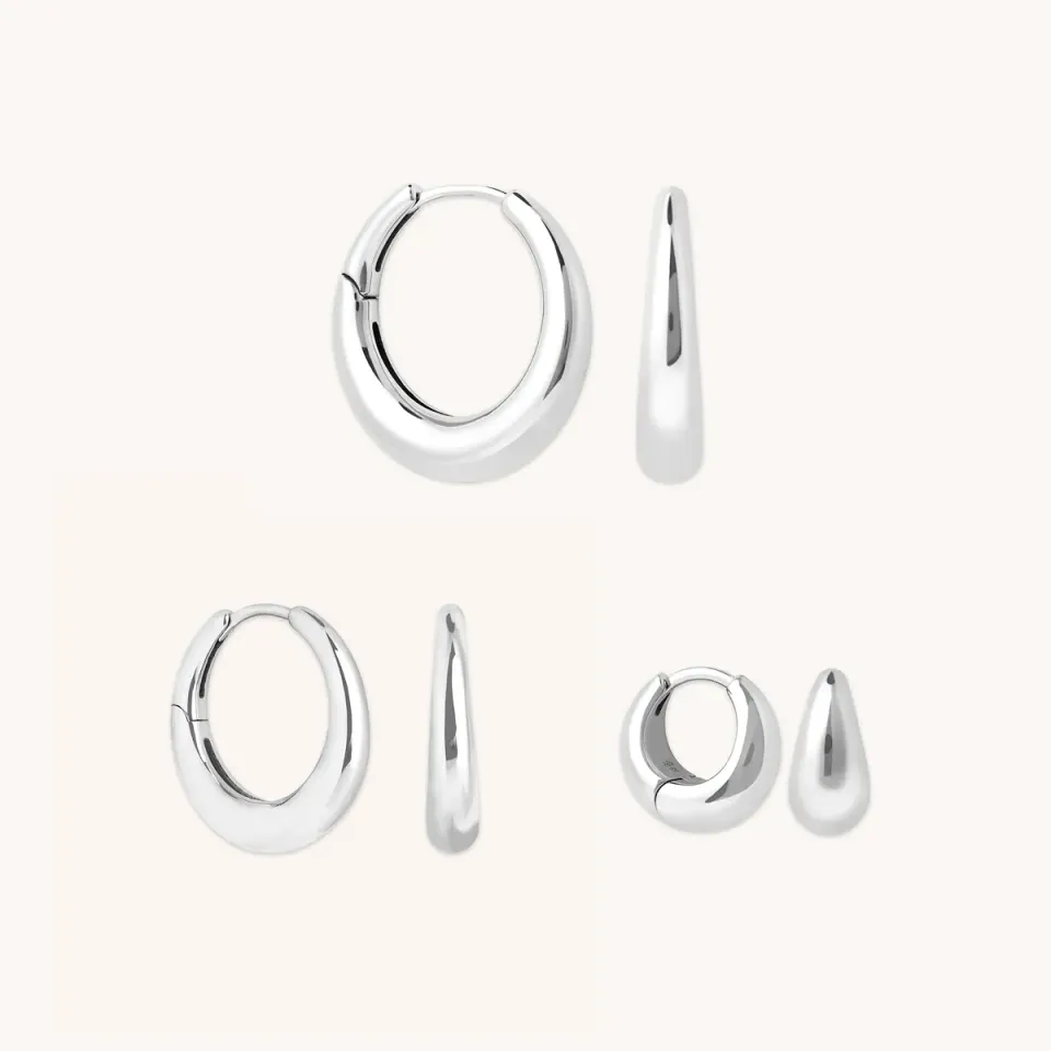 Astrid & Miyu Dome Hoops coffret créoles argent