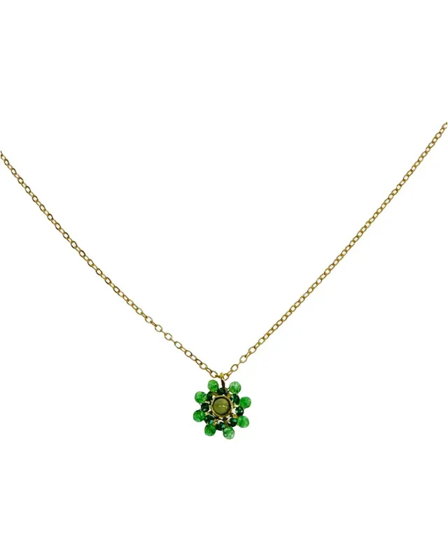 Le Fourbi de Capucine LF41C collier calcédoine onyx vert