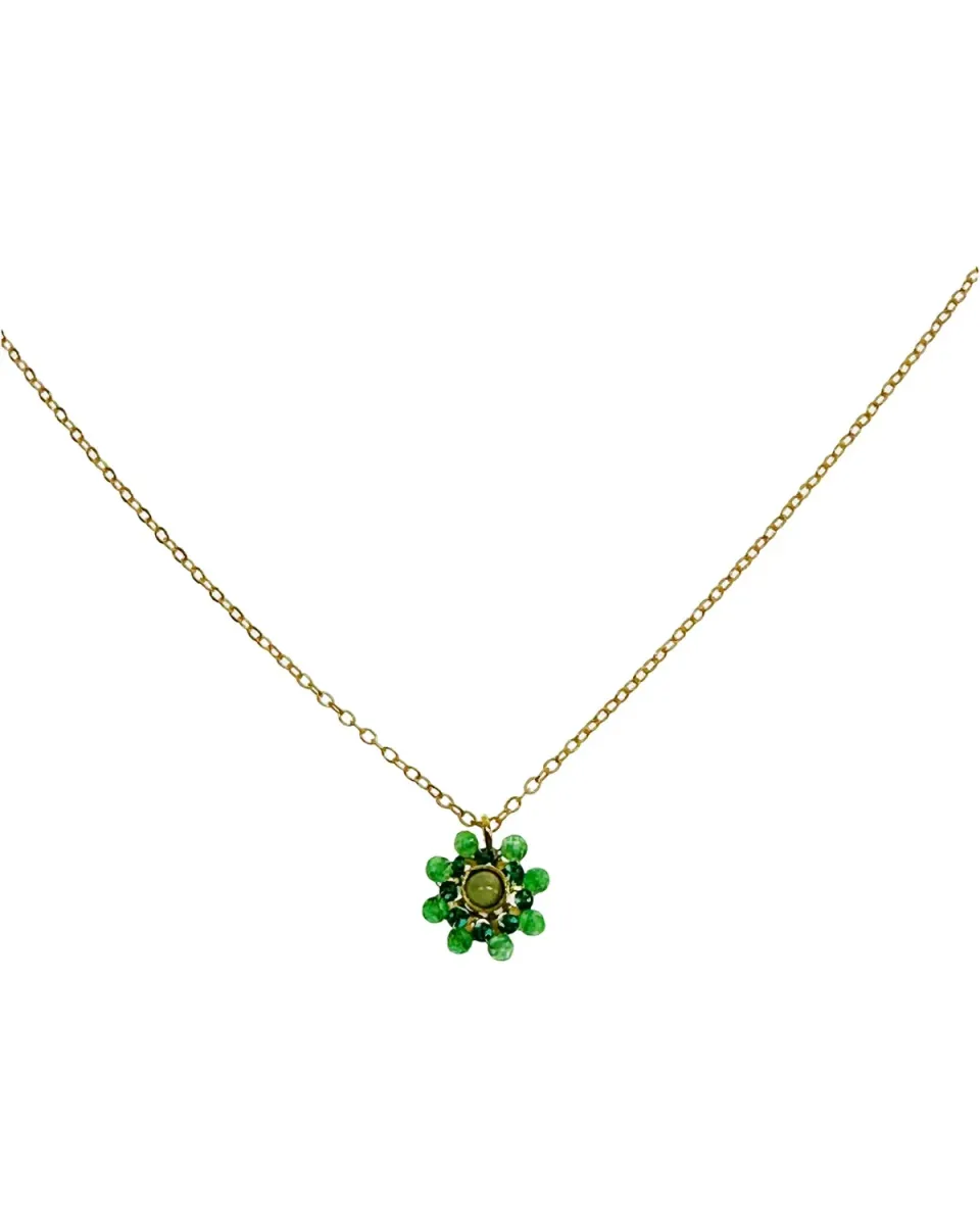 Le Fourbi de Capucine LF41C collier calcédoine onyx vert