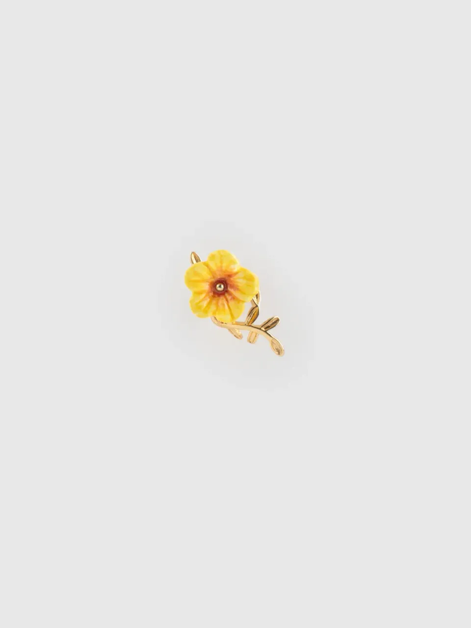 Nach Bijoux hibiscus jaune ear cuff boucle unité 2,2 cm