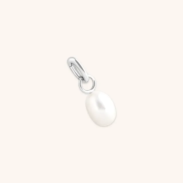 Astrid & Miyu Pearl Clip charm argenté perle