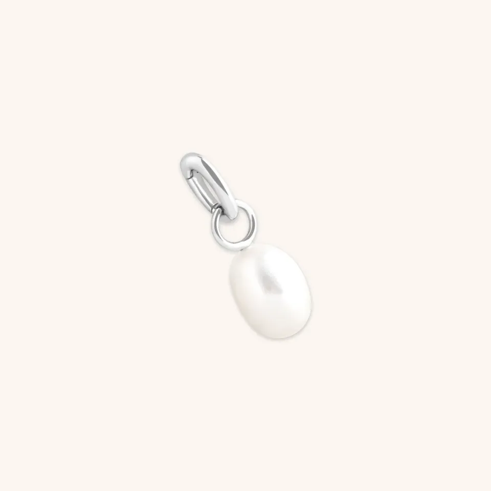 Astrid & Miyu Pearl Clip charm argenté perle