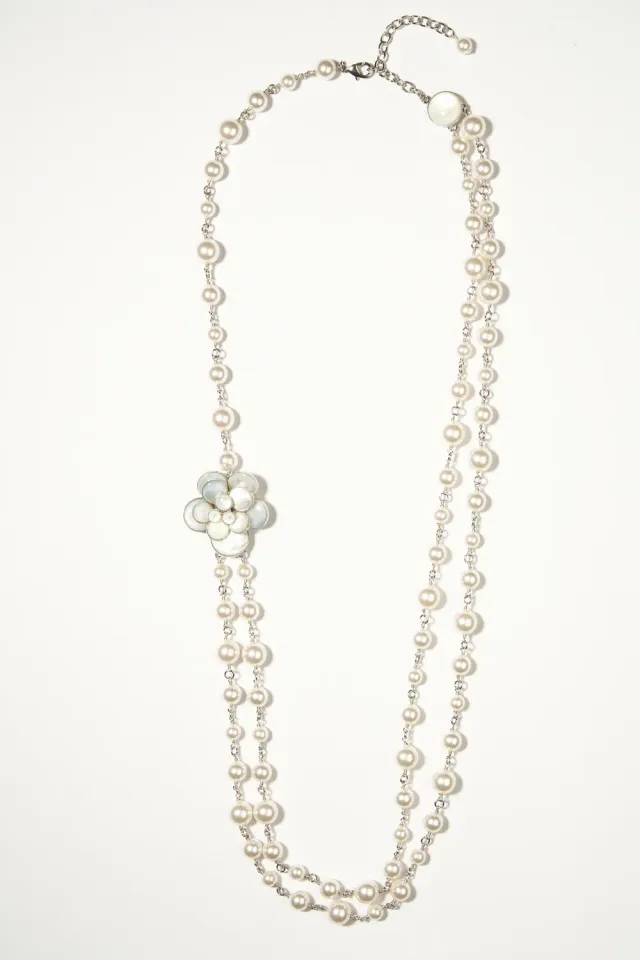 Philippe Ferrandis Cielo collier sautoir nacre blanche