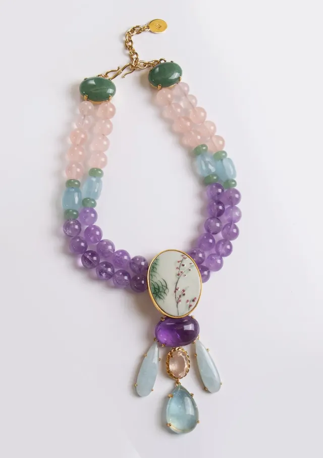 Philippe Ferrandis Japanese Garden collier pièce unique éclat