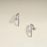 Astrid & Miyu Cosmic Illusion créoles argent strass