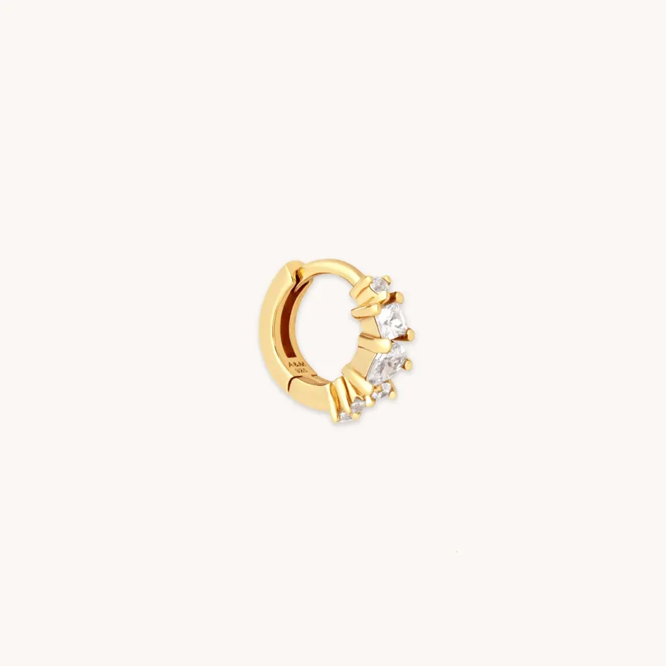 Astrid & Miyu Celestial Crystal créoles doré 6.5mm