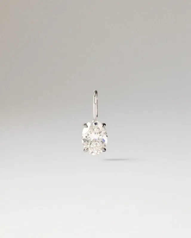 PDPAOLA Ace pendentif or blanc diamant 0,5 ct