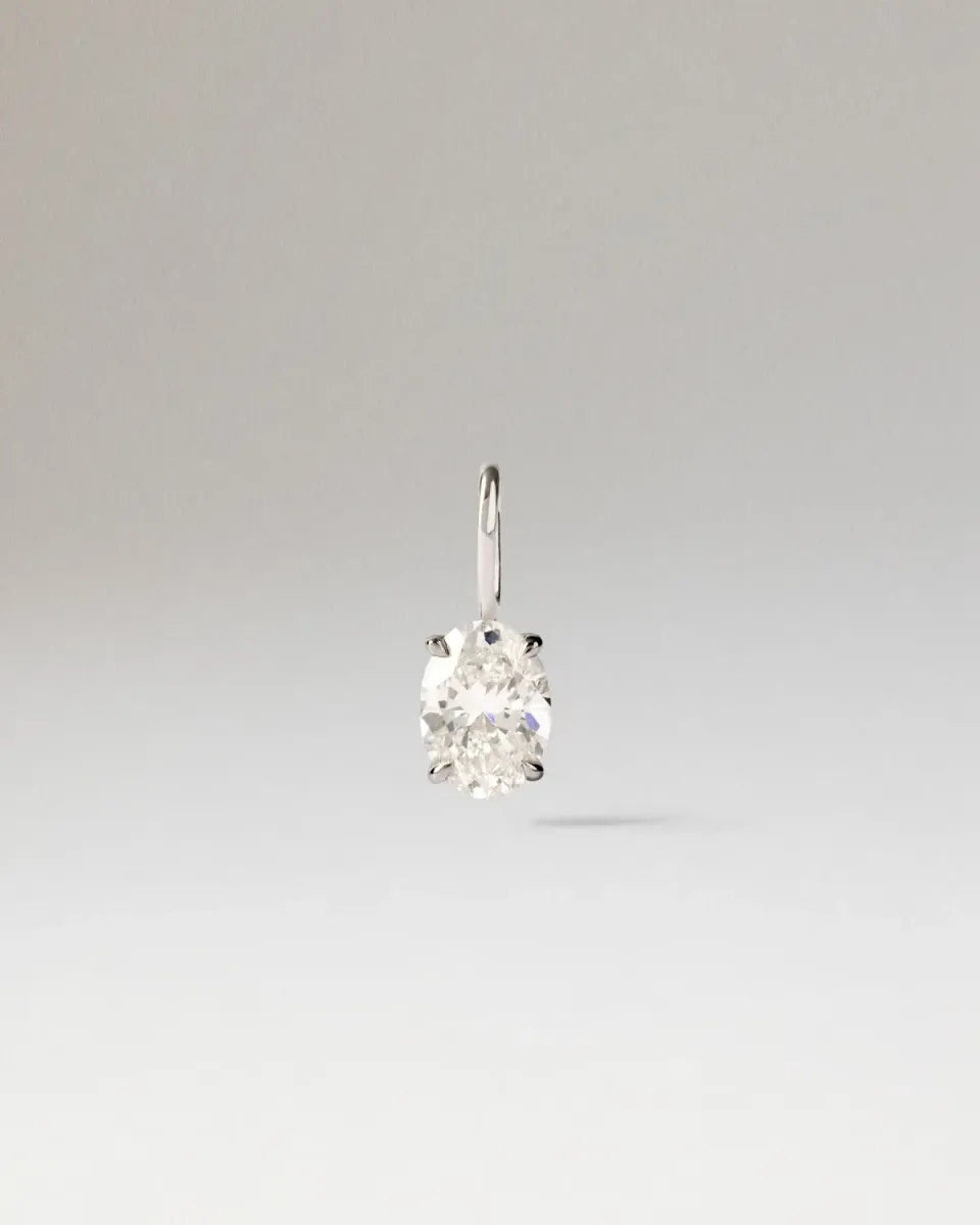 PDPAOLA Ace pendentif or blanc diamant 0,5 ct