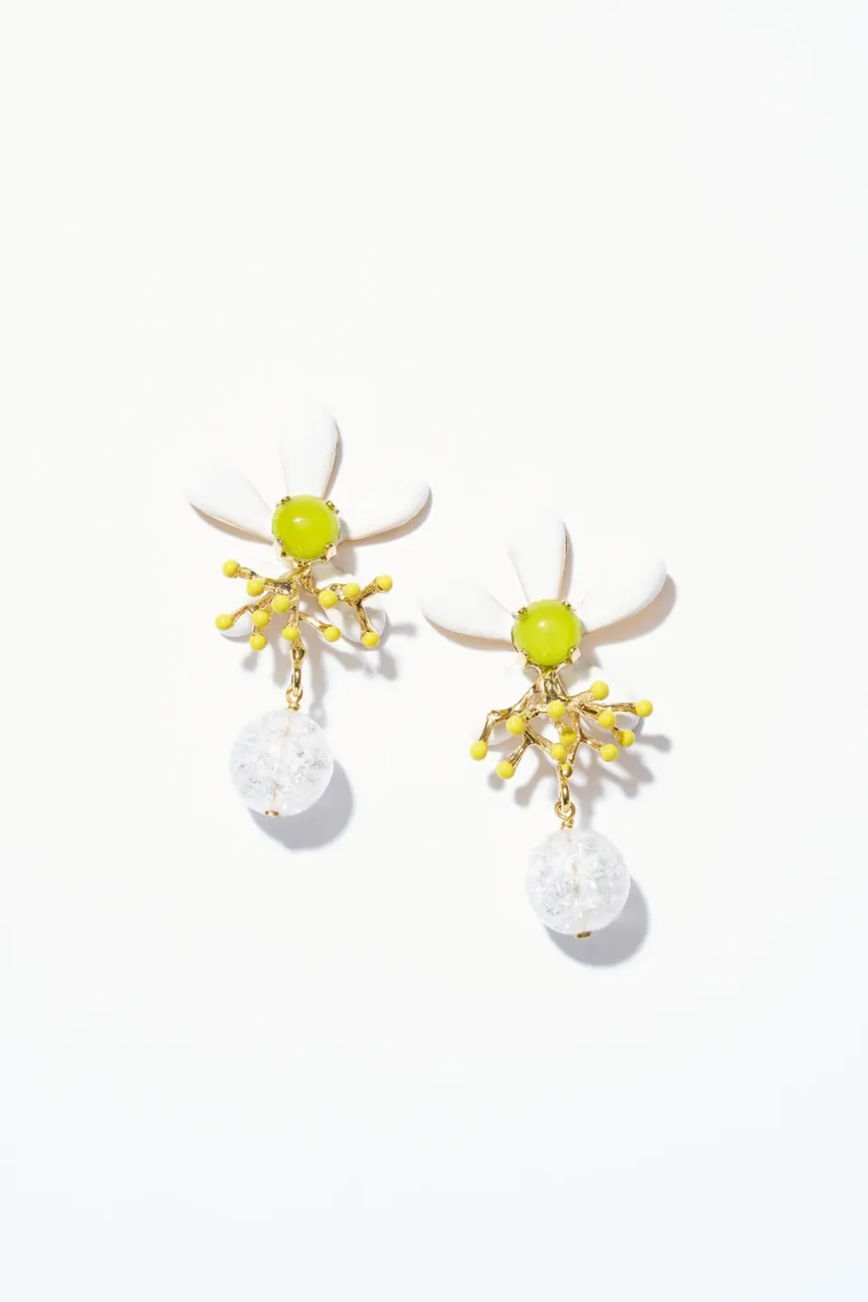 Philippe Ferrandis Neroli Studs flowers boucles d’oreilles 5,1 cm