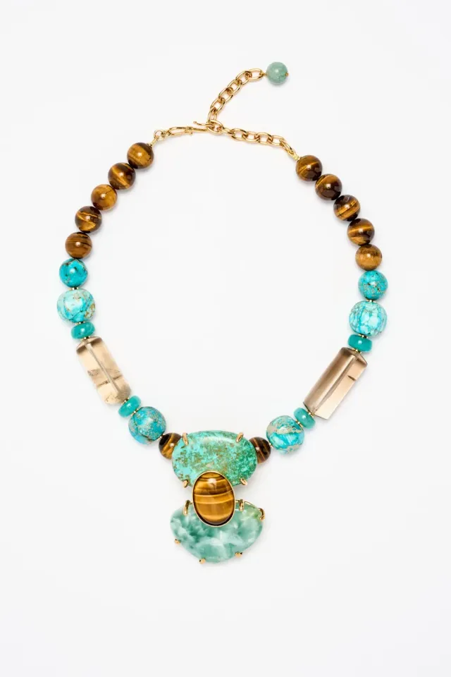Philippe Ferrandis collier unique turquoise célestine
