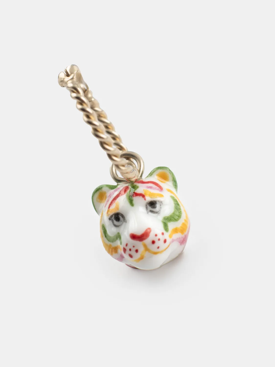 Nach Bijoux Crazy Tiger mini créole boucle d'oreille à l'unité porcelaine