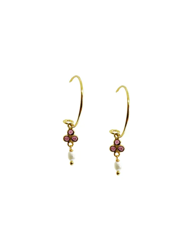 Le Fourbi de Capucine N50 boucles d'oreilles grenat