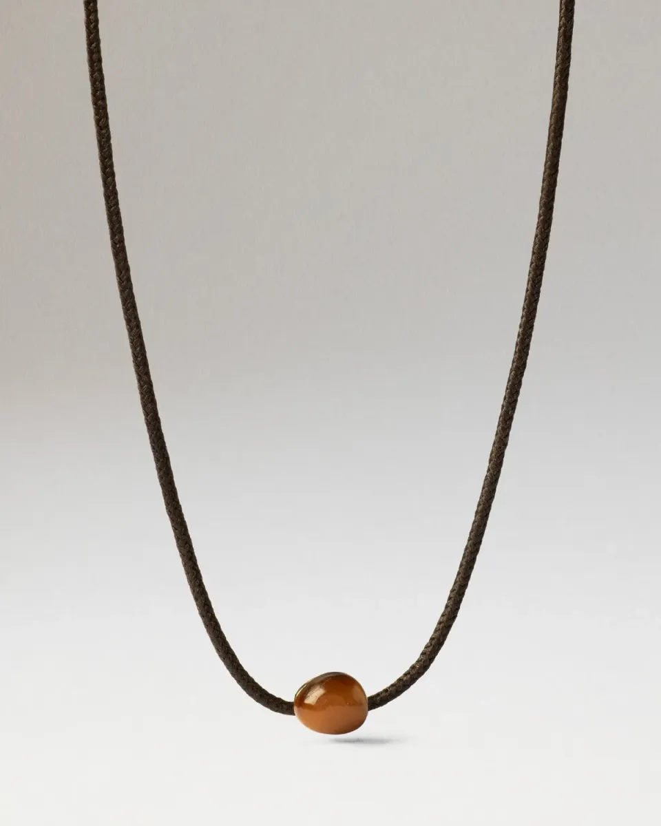 PDPAOLA Orion collier cordon quartz fumé 62 cm