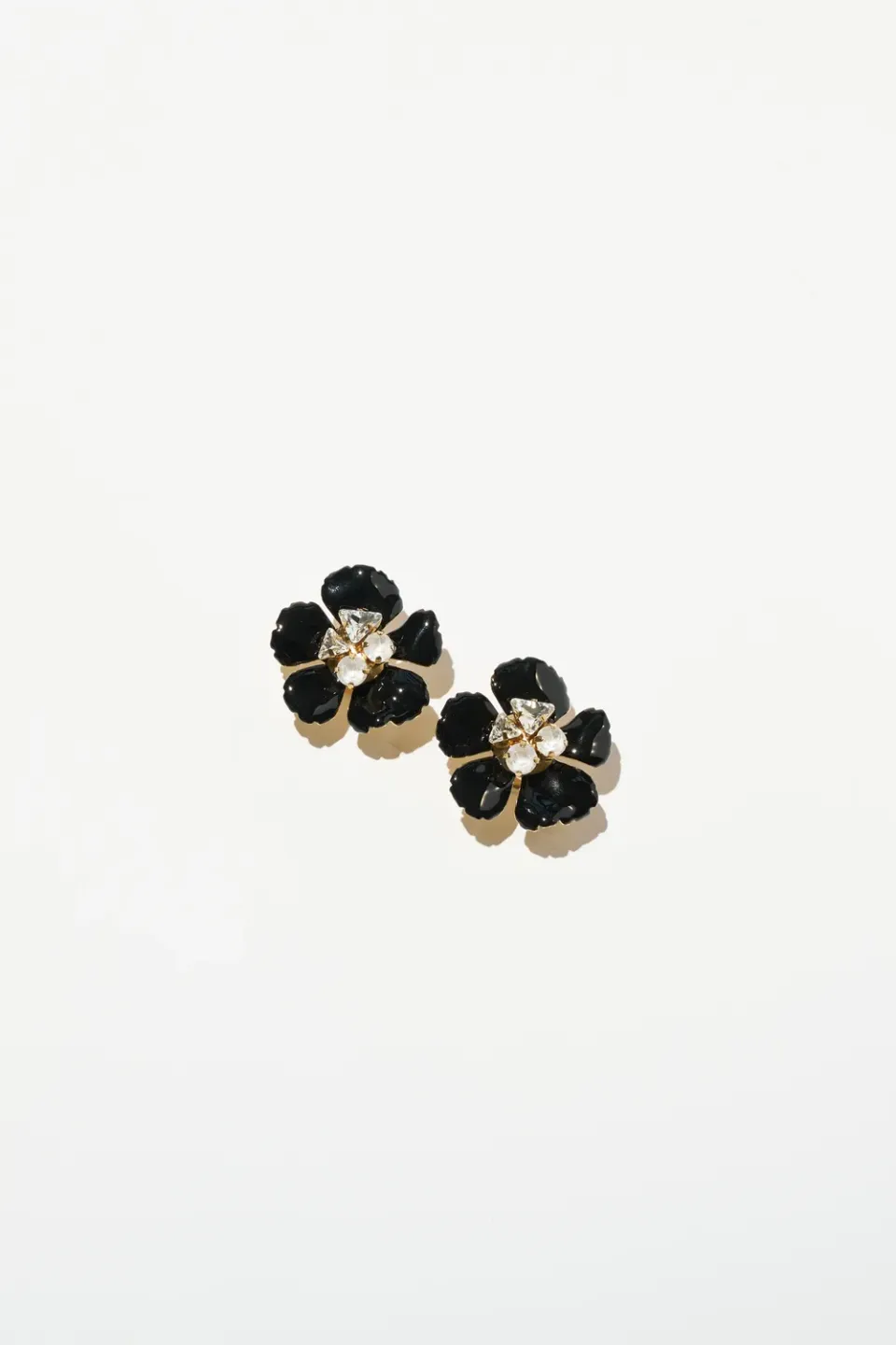 Philippe Ferrandis Black Blossom boucles clips fleurs