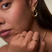 Astrid & Miyu Wave bague vague or
