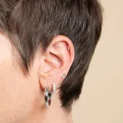 Astrid & Miyu Pearl Topaz Stud piercing perle or blanc