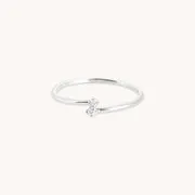 Astrid & Miyu Diamond & Pearl Band bague or blanc diamant