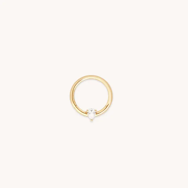 Astrid & Miyu White Topaz Pear piercing daith or