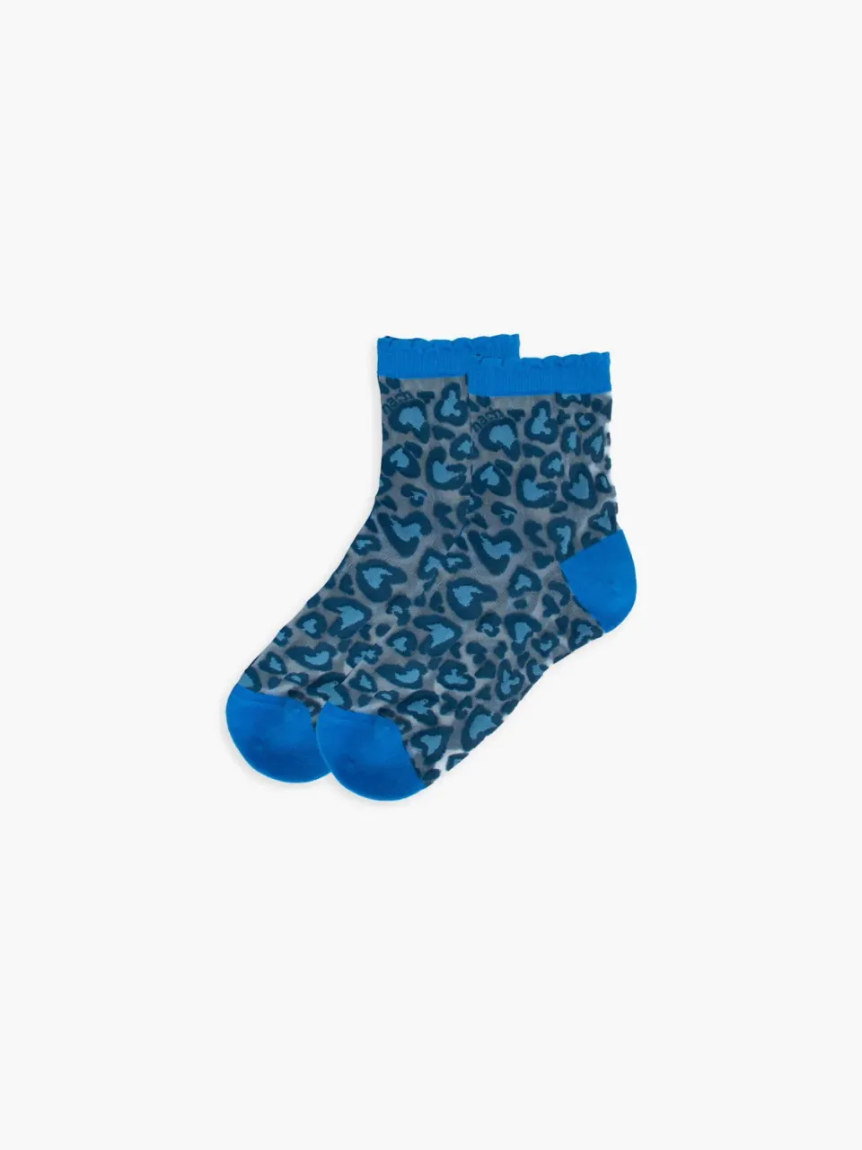 Nach Bijoux Cosmic chaussettes léopard bleu transparentes TU