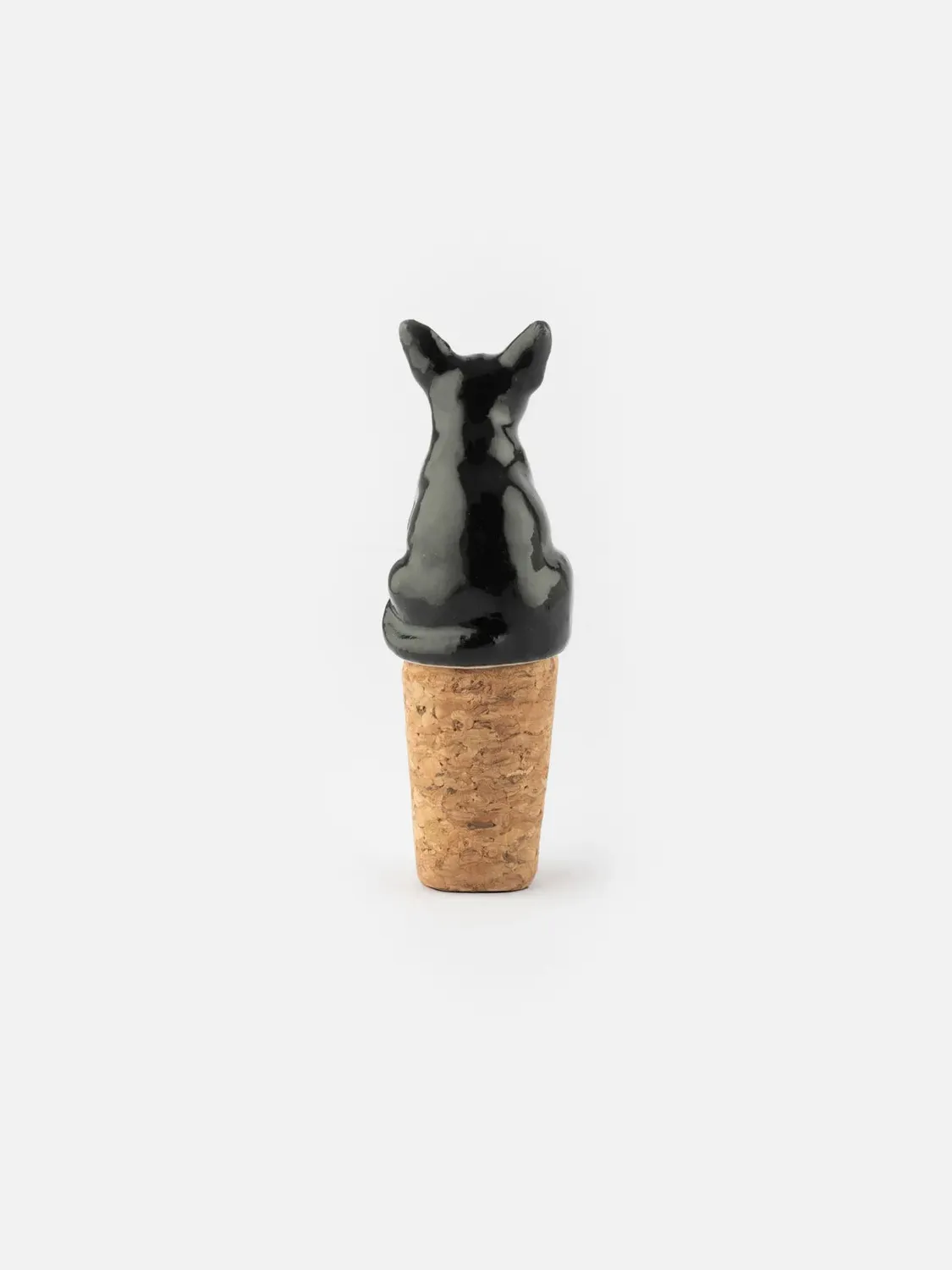 Nach Bijoux chihuahua noir bouchon bouteille liège porcelaine
