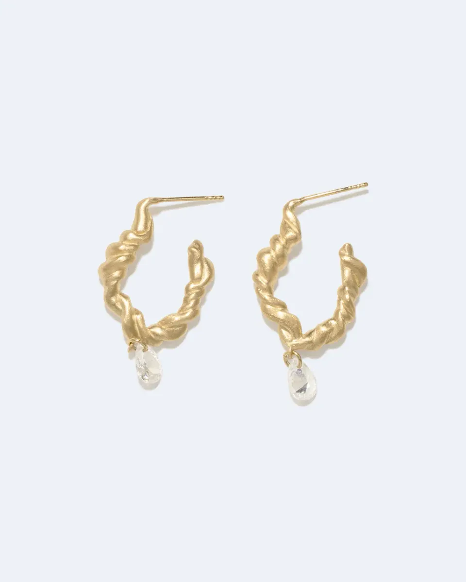 Completedworks Suburbs Time boucles zirconia vermeil