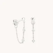Astrid & Miyu Heart Topaz piercing anneau or blanc