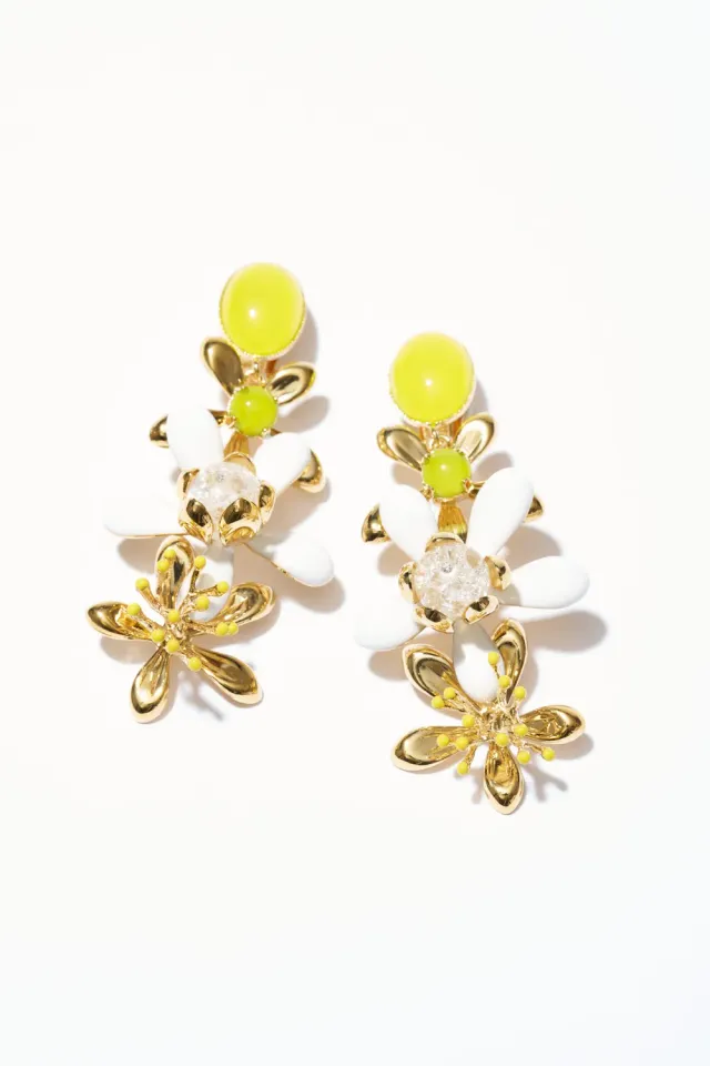 Philippe Ferrandis Neroli 3 Fleurs boucles d’oreilles clips bigarade