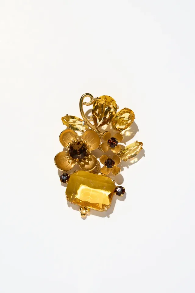 Philippe Ferrandis Eugenie grande broche 7,5 cm violet