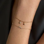 Astrid & Miyu Diamond Cluster bracelet diamants or massif