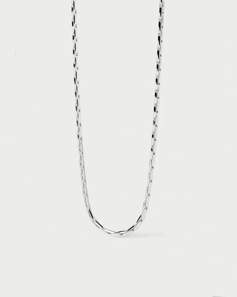 PDPAOLA Boston collier chaîne argent rhodié