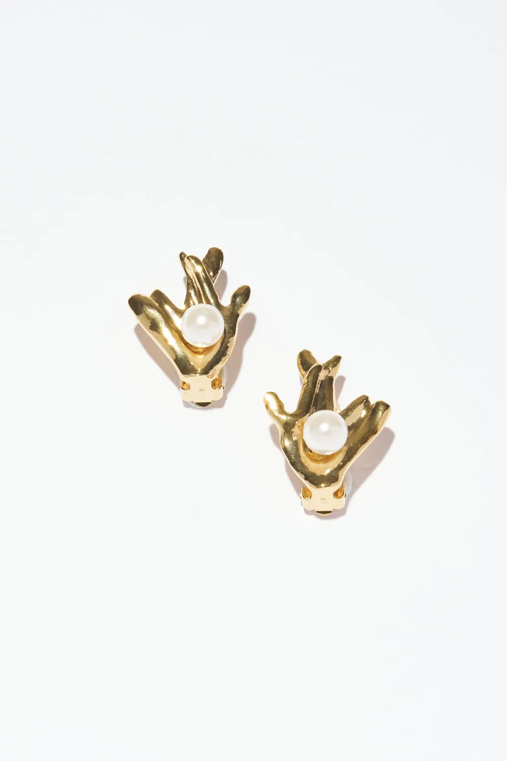 Philippe Ferrandis Minorca boucles d'oreilles clips dorées