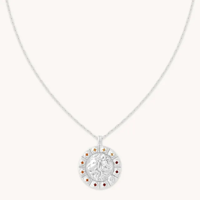 Astrid & Miyu Leo Bold collier argent zodiaque Lion