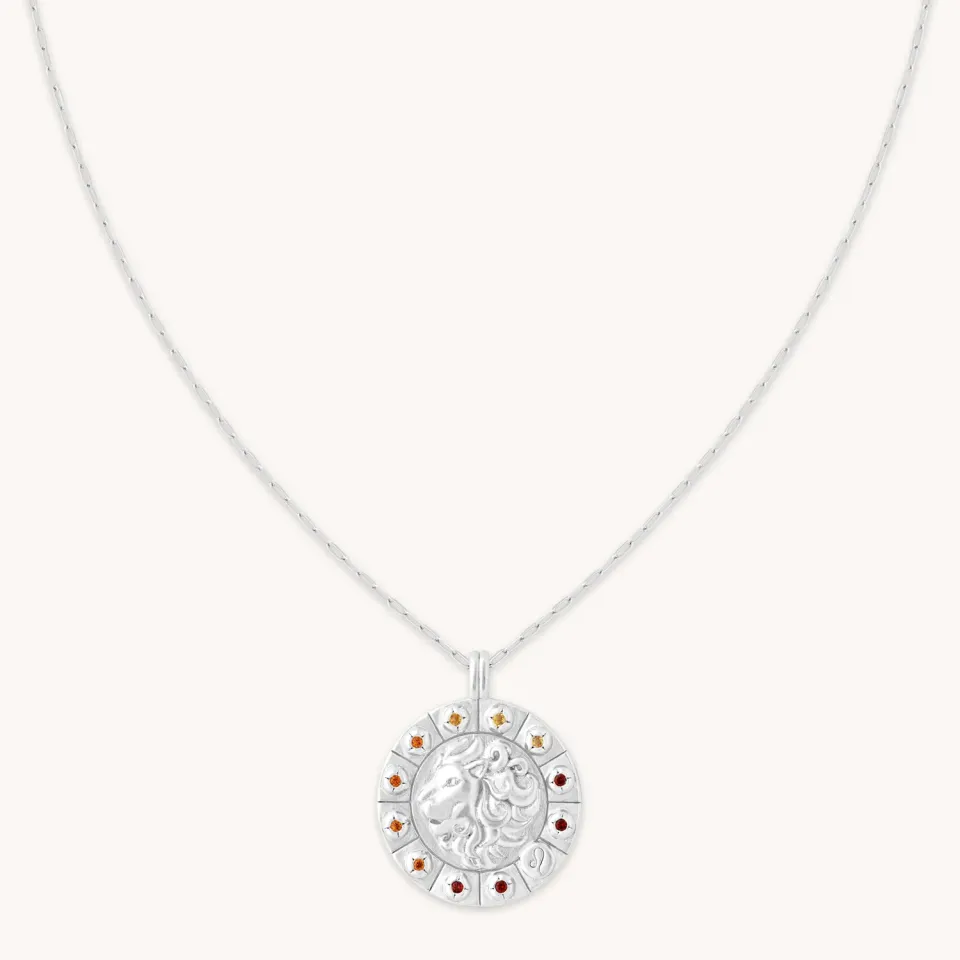 Astrid & Miyu Leo Bold collier argent zodiaque Lion