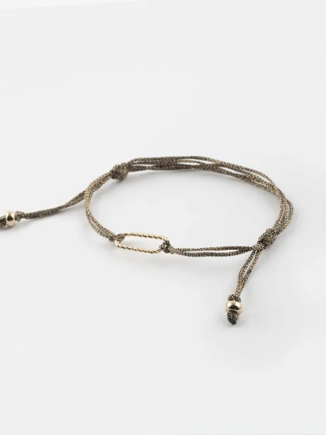 Nach Bijoux Mix and Match bracelet cordon doré personnalisable