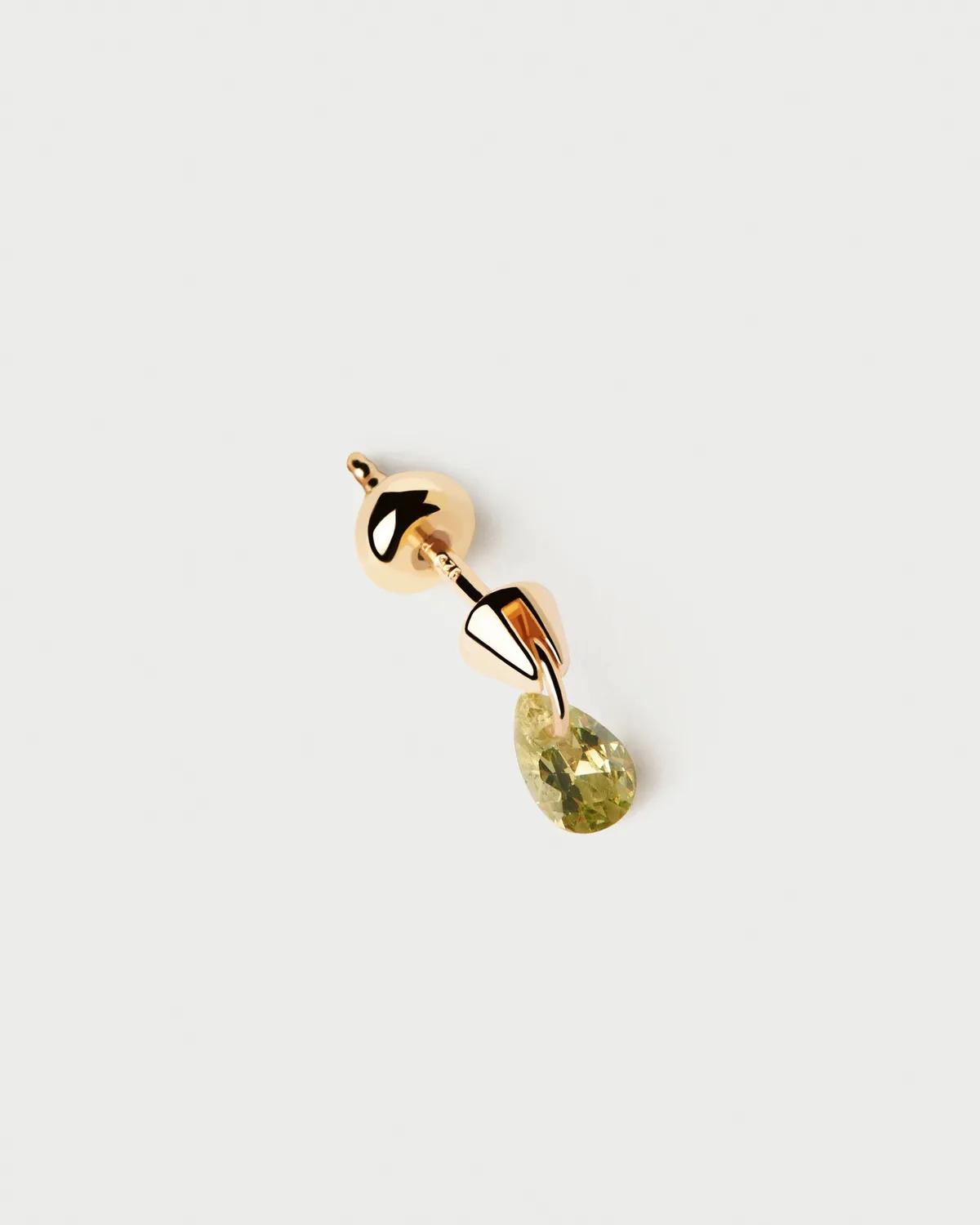 PDPAOLA Green Lily mono-boucle zircon vert olive