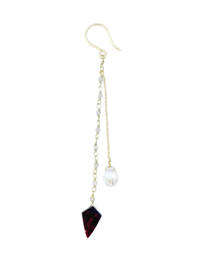 Le Fourbi de Capucine FDC397 boucles d'oreilles grenat