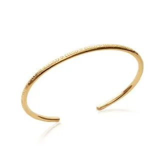 Nao de Paris Jonc Gravé bracelet plaqué or 3 microns