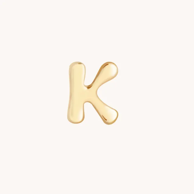 Astrid & Miyu K Initial Click breloque lettre K or massif