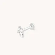 Astrid & Miyu White Topaz chaîne oreille or blanc