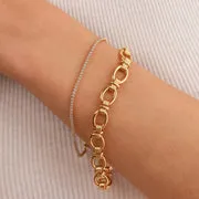 Astrid & Miyu Tennis Chain bracelet doré éclat soirée