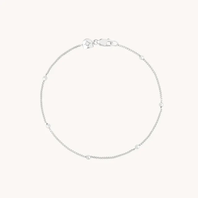 Astrid & Miyu Essential Beaded Chain bracelet argent perles