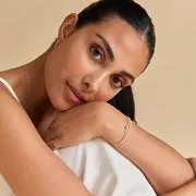 Astrid & Miyu Ridged Hoops créoles or massif
