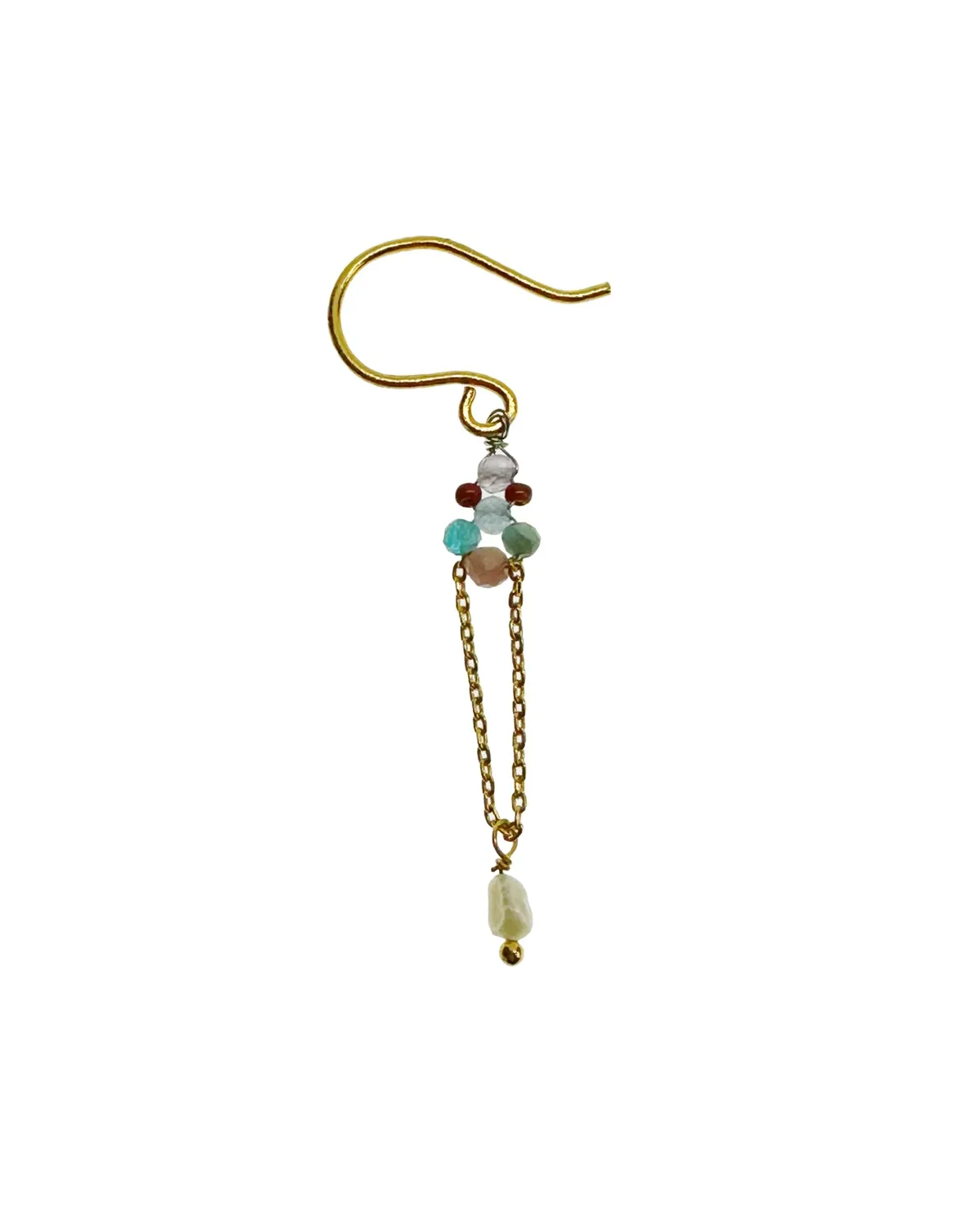 Le Fourbi de Capucine N29 boucles quartz perles